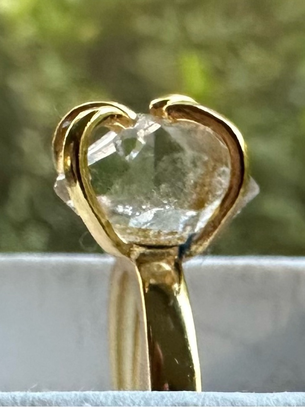 Herkimer Diamond Adjustable Ring •Genuine 18k Gold Plated on 925 Sterling Silver